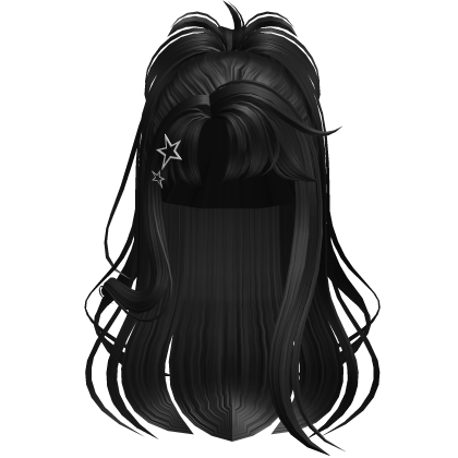 (PBR) Y2K Wispy High Ponytail (Black) Roblox item