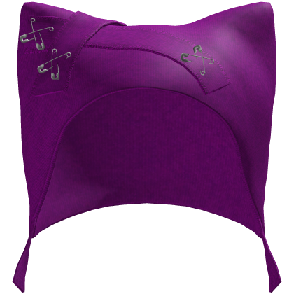 emo y2k cat beanie scene purple