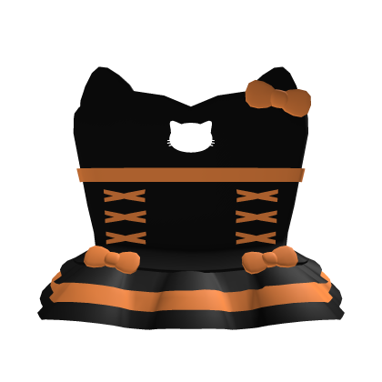 ♡ Kawaii Halloween Kitty Dress (Black) ♡ Roblox item
