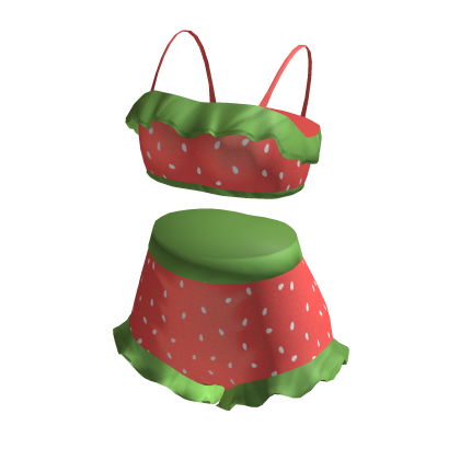 Charming 1950s Strawberry Swimsuit