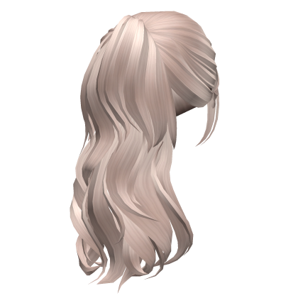 Cute Loose Curly Ponytail Hair (Platinum) Roblox item