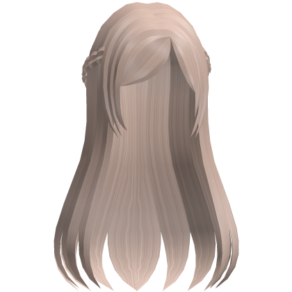 ♡ : long adorable half braid hair in ash Roblox item