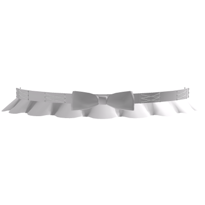 cute white ruffled laced chocker w bow Roblox item