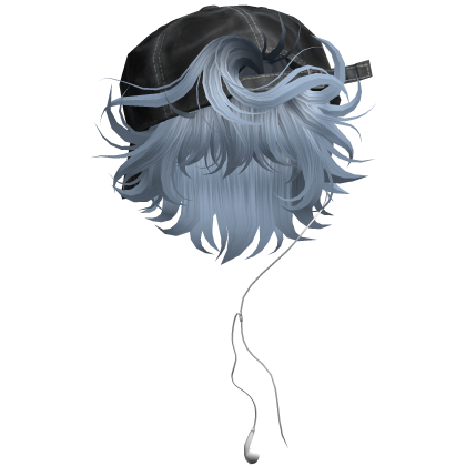Wavy Grunge Boy Hair with NY Hat in Blue Roblox item