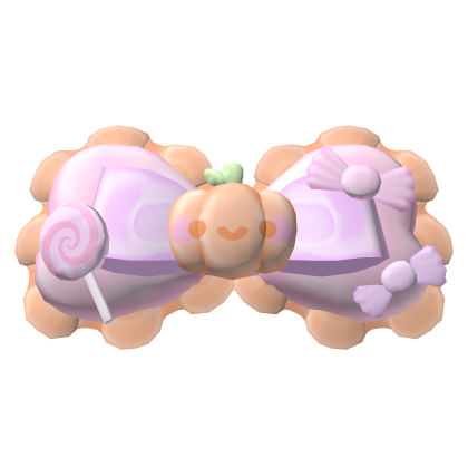 . ‿ ♡ trick or treat halloween candy pumpkin bow !