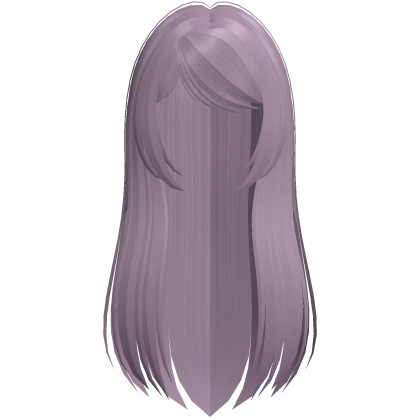cute anime long straight hair in purple Roblox item