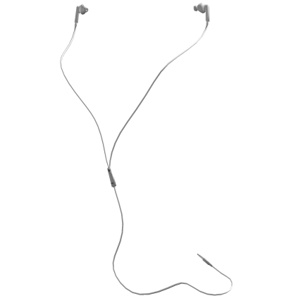 White EarBuds Roblox catalog item