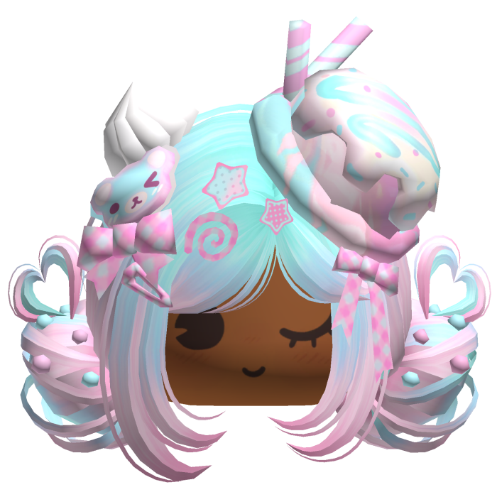 ♡ Ice Cream Girly Buns (Cotton Candy)