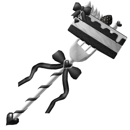 Cute Sweet Cake Fork - Black White