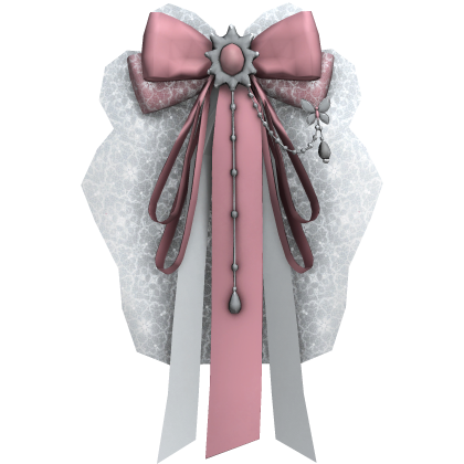 Pink Lace Bow Hair Clip