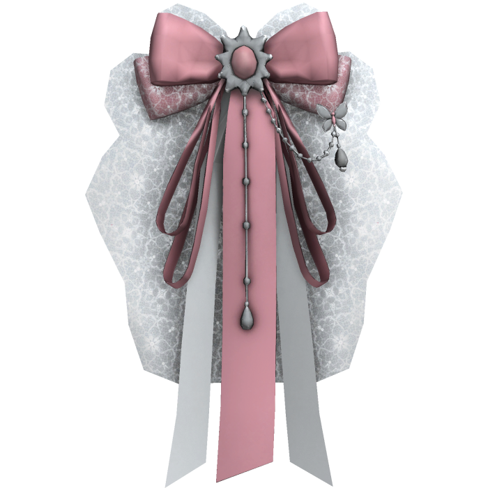 Pink Lace Bow Hair Clip