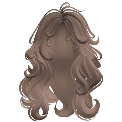 Long Swirly Curly Messy Fairy Hair (Milktea Brown) Roblox item
