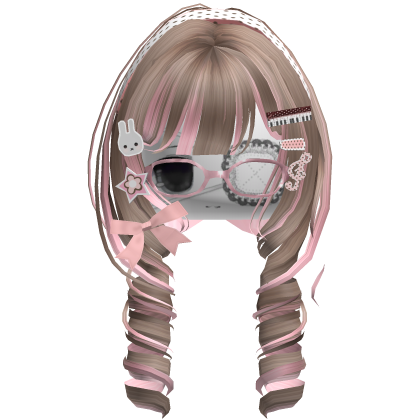 ♡ Moe Cutesy Curly Hair W/ Moe Face (Milktea&Pink)