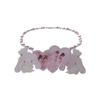 ꒰♡ S + R heart necklace