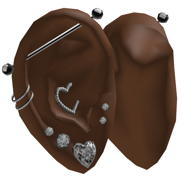 Diamond Heart Earring Stack V2