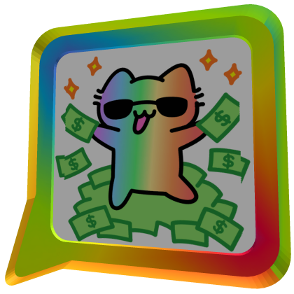 Animated Money Cat Bubble - Cool Kitty Meme 