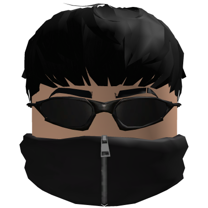 Raul Drake de Cabelo Preto e Mascara com Juliet Roblox item