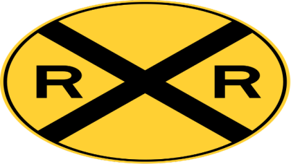 Circular Railroad Warning Sign Roblox decal