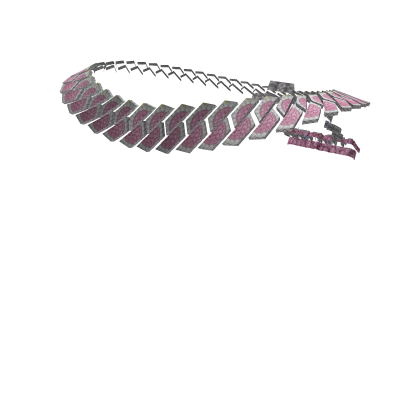 Pink and silver cuban bear chain