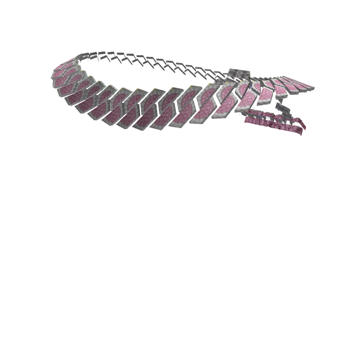 Pink and silver cuban bear chain