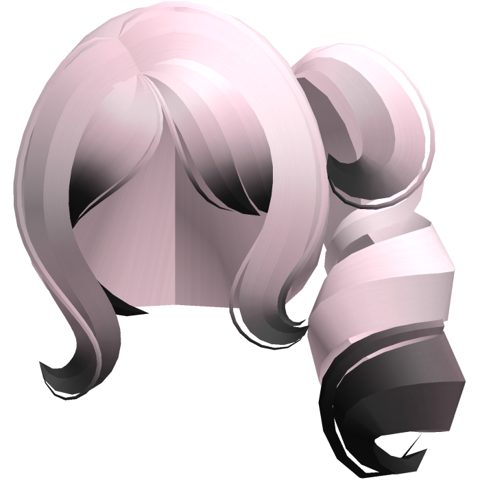 moe cutecore curly big side ponytail pink black