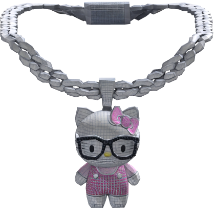 [1.0] Trendy Hello Kitty Iced Out Nerd Chain Roblox item