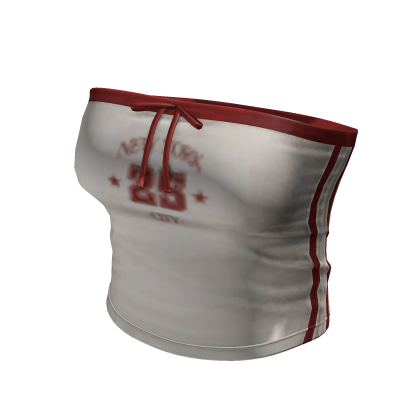 Y2k Tube Top (White+Red) thumbnail