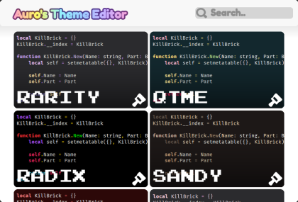 🌈 Auro's Theme Editor [Script Editor] preview 1