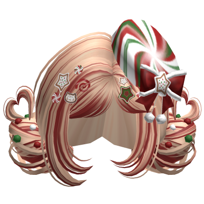 ♡ Christmas Candycane Buns (Brown & Red)