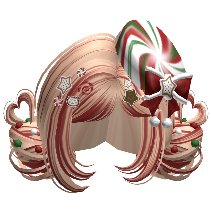 ♡ Christmas Candycane Buns (Brown & Red)