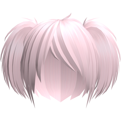 Cute emo messy pink side pigtails