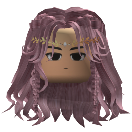 Long Wavy Hair w/ Circlet (Pink)