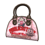 Vintage 2000s Velour Bowler Bag | Brown & Pink