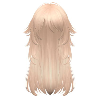 long fluffy anime hair with tufts (blonde)