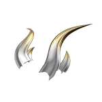 Glorious Alabaster Gold Horns