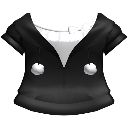 Winter cozy simple zipped black white hoodie