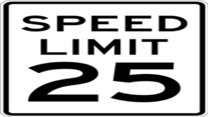 Speed Limit 25 Sign Roblox decal