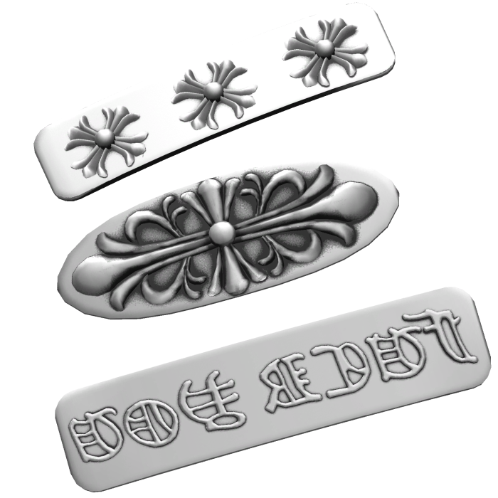 silver chrome hearts hair clip archive fashion