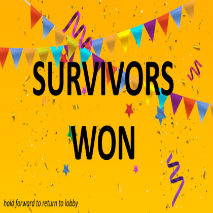 Jujutsu Shenanigans Survivors Win Screen Roblox decal