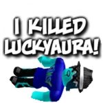 Killed LuckyAura! Roblox badge thumbnail