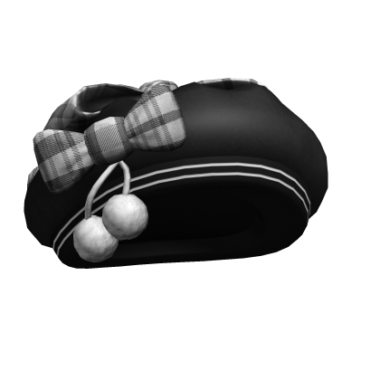 Black Hair Beret with Bow