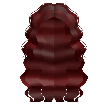 Very Curly Mermaid Layered Hair in Red Roblox item