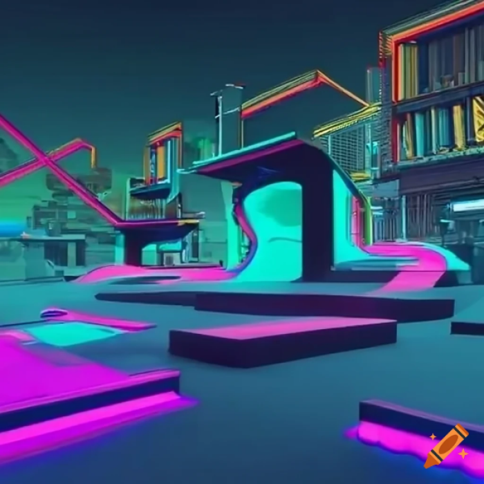 Vaporwave Skate Park Roblox decal