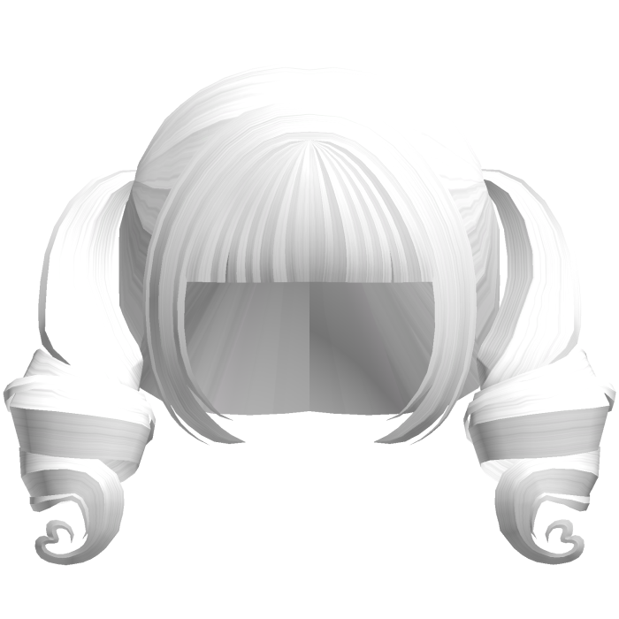 𐔌♡ : white swirly heart hair