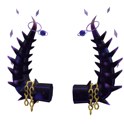 Void Galaxy Horns Purple Gold Chain Demon Goth Emo