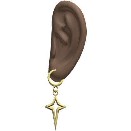 Y2K Gold Cross Earrings Ears