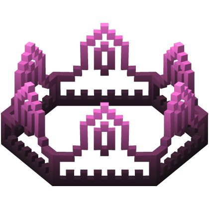 Pink 8-Bit Royal Crown Outline Recolor (Addon)