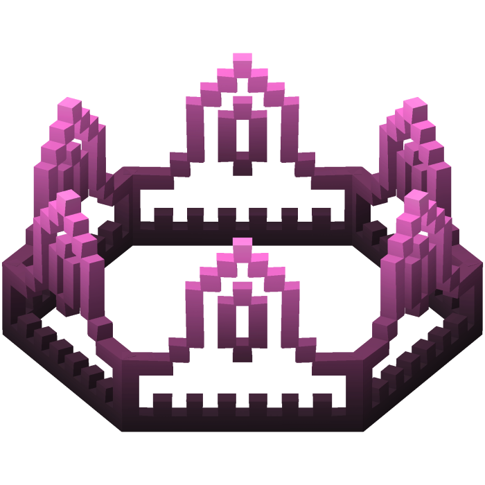 Pink 8-Bit Royal Crown Outline Recolor (Addon)