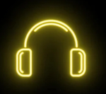 Yellow headphones