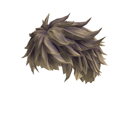 Messy, spiky, neon light-brown anime hair Roblox item
